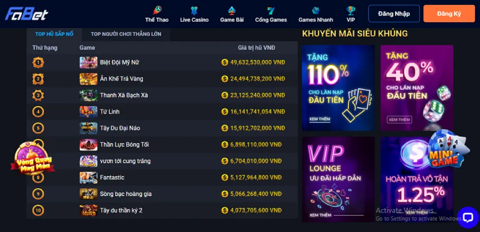Hướng dẫn nạp rút tiền vaobo88